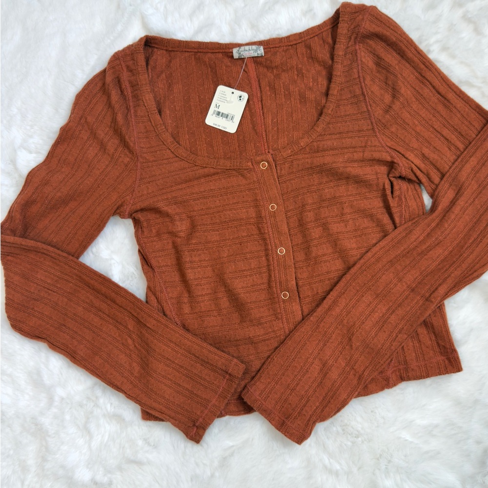 NWT Intimately Free People Cabin Ready ¾ sleeve cardigan